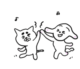 Back-channel feedback cat sticker #7643186