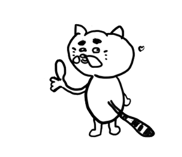 Back-channel feedback cat sticker #7643202