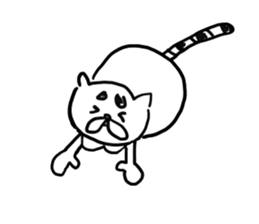 Back-channel feedback cat sticker #7643206