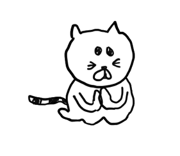 Back-channel feedback cat sticker #7643207