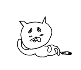 Back-channel feedback cat sticker #7643213