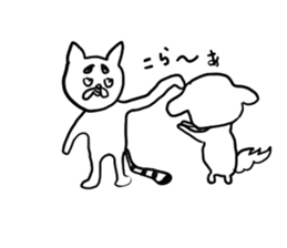 Back-channel feedback cat sticker #7643215