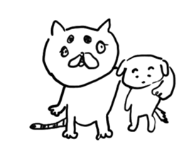 Back-channel feedback cat sticker #7643217