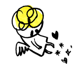 The morning play of the angel 003 sticker #7643905