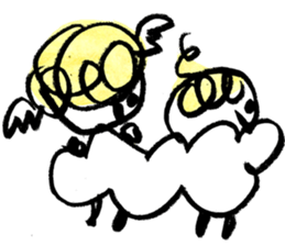 The morning play of the angel 003 sticker #7643907