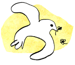 The morning play of the angel 003 sticker #7643919