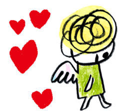 The morning play of the angel 003 sticker #7643921