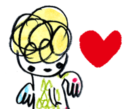 The morning play of the angel 003 sticker #7643923