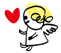 The morning play of the angel 003 sticker #7643926