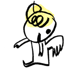 The morning play of the angel 003 sticker #7643935