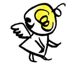 The morning play of the angel 003 sticker #7643939