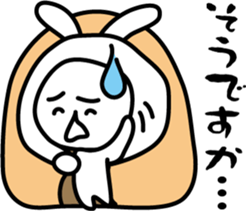 The rabbit which says that it's cold sticker #7644462