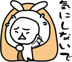 The rabbit which says that it's cold sticker #7644463