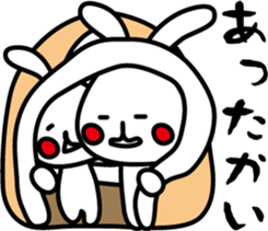 The rabbit which says that it's cold sticker #7644464