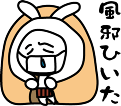 The rabbit which says that it's cold sticker #7644466