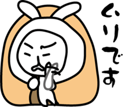 The rabbit which says that it's cold sticker #7644470