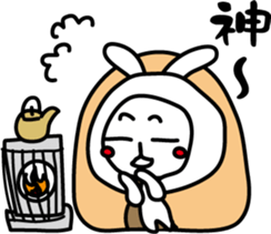 The rabbit which says that it's cold sticker #7644471