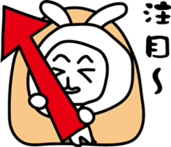 The rabbit which says that it's cold sticker #7644473