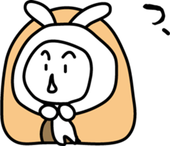The rabbit which says that it's cold sticker #7644477