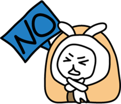 The rabbit which says that it's cold sticker #7644480