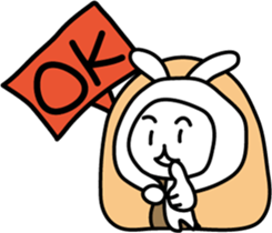 The rabbit which says that it's cold sticker #7644481