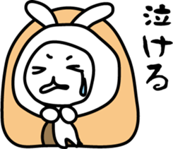 The rabbit which says that it's cold sticker #7644483