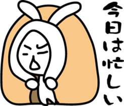 The rabbit which says that it's cold sticker #7644484