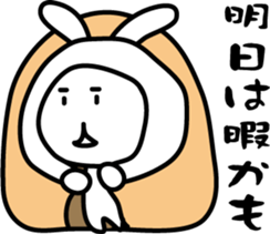 The rabbit which says that it's cold sticker #7644485