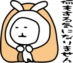 The rabbit which says that it's cold sticker #7644488