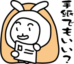 The rabbit which says that it's cold sticker #7644490