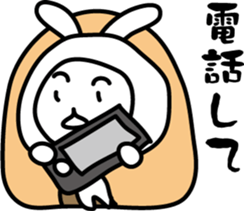 The rabbit which says that it's cold sticker #7644491