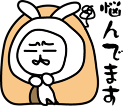 The rabbit which says that it's cold sticker #7644494