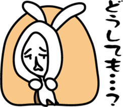 The rabbit which says that it's cold sticker #7644497