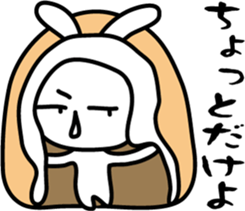 The rabbit which says that it's cold sticker #7644498