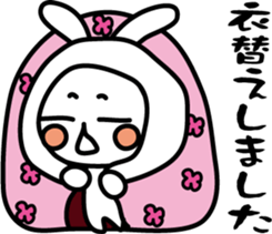 The rabbit which says that it's cold sticker #7644499