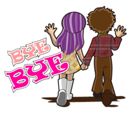 '70S Disco party sticker #7644950