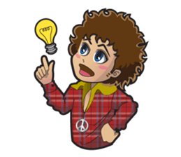 '70S Disco party sticker #7644959