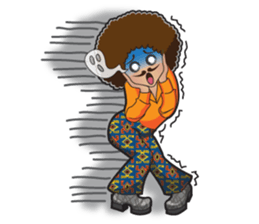 '70S Disco party sticker #7644962