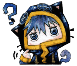 Neko in black sticker #7645541