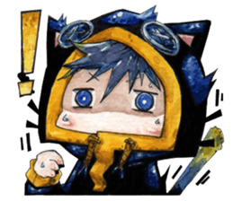 Neko in black sticker #7645542