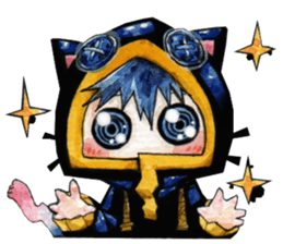 Neko in black sticker #7645545