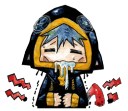 Neko in black sticker #7645548