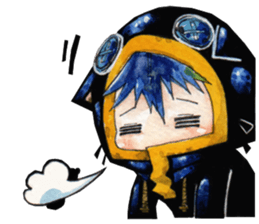 Neko in black sticker #7645555