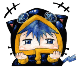 Neko in black sticker #7645556