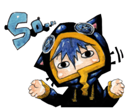 Neko in black sticker #7645558