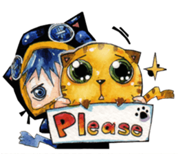 Neko in black sticker #7645565