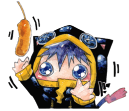 Neko in black sticker #7645574