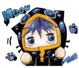 Neko in black sticker #7645579