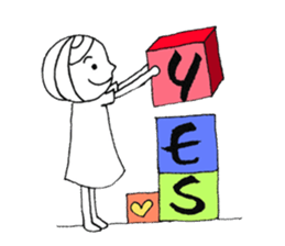 writing brush girl vol.5 sticker #7645980