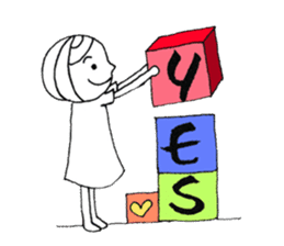 writing brush girl vol.5 sticker #7645980